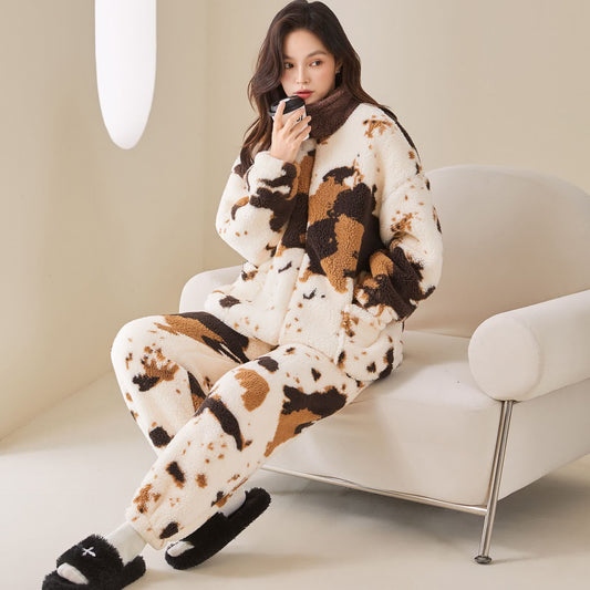 Ownkoti Artistic Print Fleece Loungewear Set - image 0