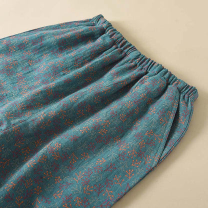 Vintage Cotton Branch Long Sleeve Pajamas - image 5