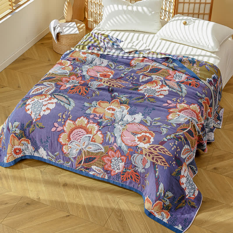Dreamy Floral Pure Cotton Gauze Quilt - image 1