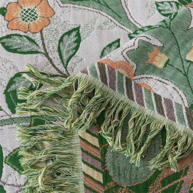 Ownkoti Refresh Floral Cotton Gauze Tassel Quilt - image 4