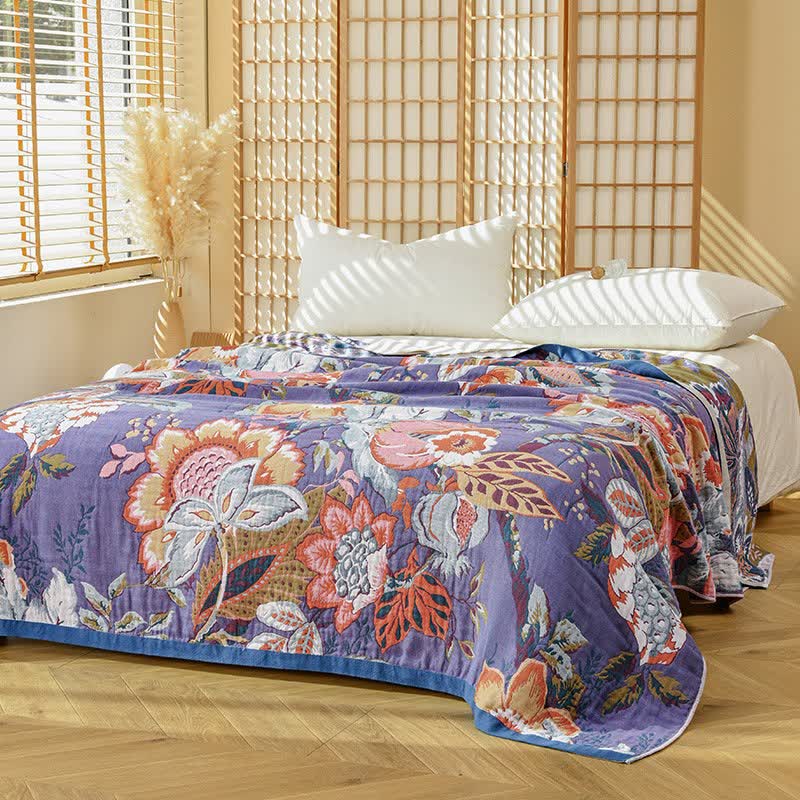Dreamy Floral Pure Cotton Gauze Quilt - image 2