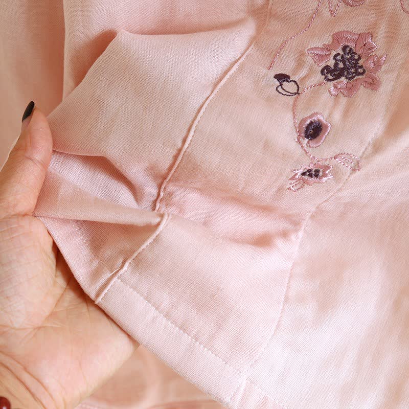 Ownkoti Oriental Style Floral Embroidered Loungewear Set - image 10