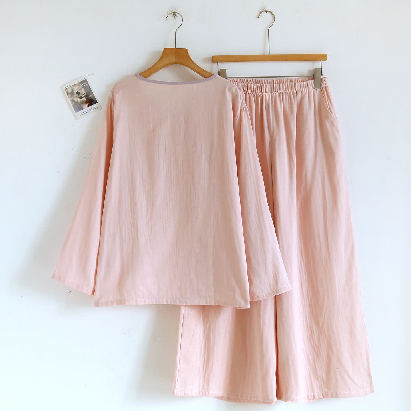 Ownkoti Oriental Style Floral Embroidered Loungewear Set - image 5