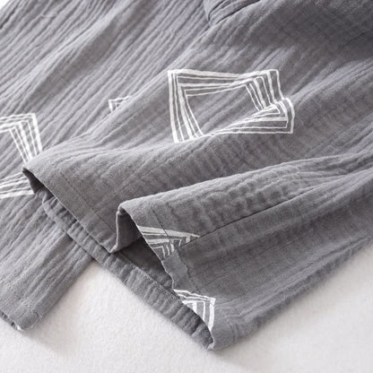 Ownkoti Unisex Diamond Cotton Kimono Loungewear Set - image 5