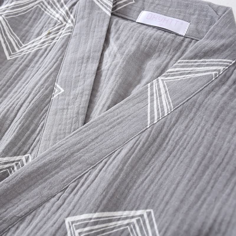 Ownkoti Unisex Diamond Cotton Kimono Loungewear Set - image 3