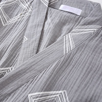 Ownkoti Unisex Diamond Cotton Kimono Loungewear Set - image 3