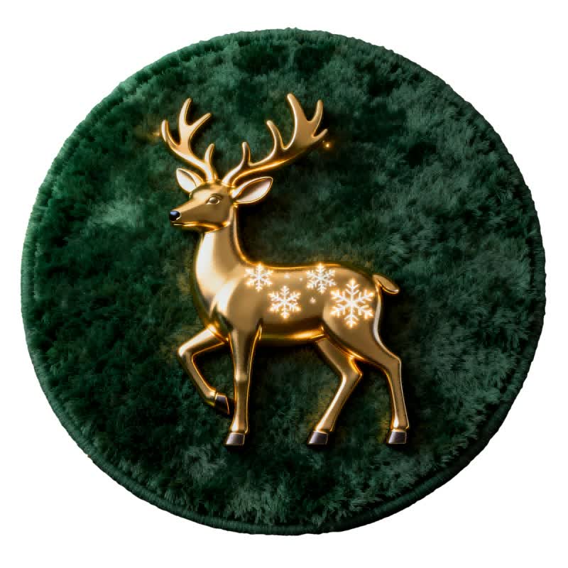 Ownkoti Christmas Reindeer 3d Effect Rug - image 8