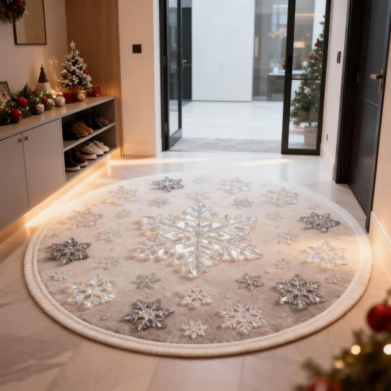Ownkoti Christmas Snowflake 3D Effect Rug - image 2