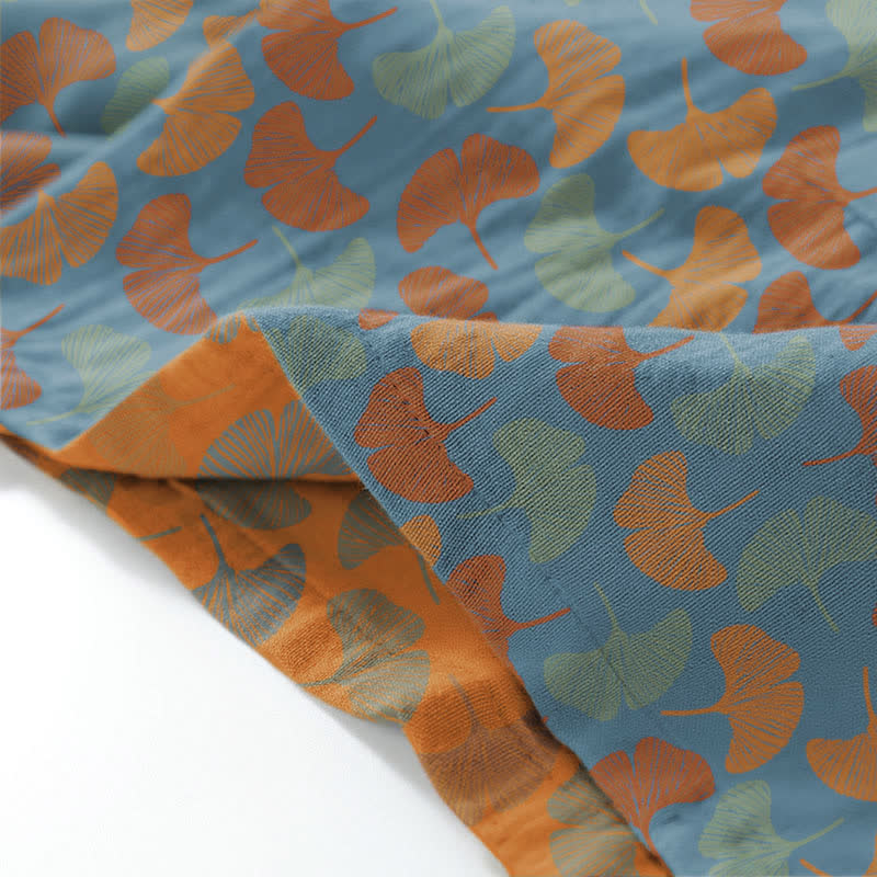 Ginkgo Leaf Cotton Kimono Loungewear Set - image 3