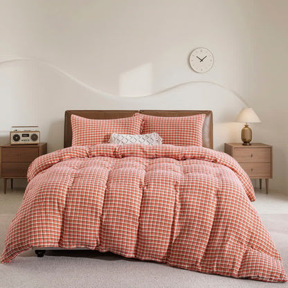 Ownkoti Cozy Plaid 100% Cotton Duvet Cover Set (3PCS) - image 0