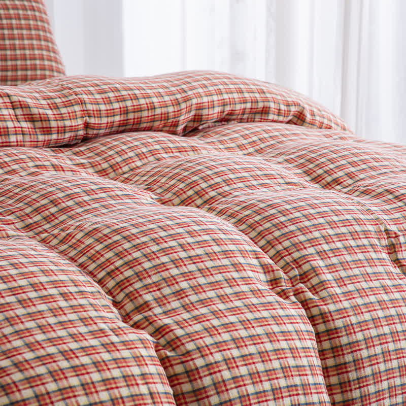 Ownkoti Cozy Plaid 100% Cotton Duvet Cover Set (3PCS) - image 3