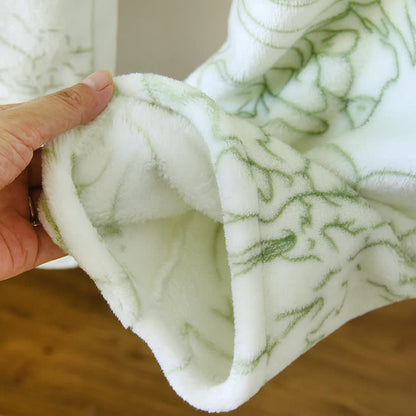 Fresh Green Line-Art Plush Loungewear Set - image 10