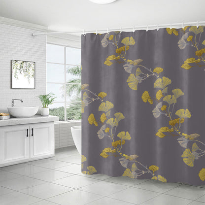 Ginkgo Leaf Print Shower Curtain - image 1