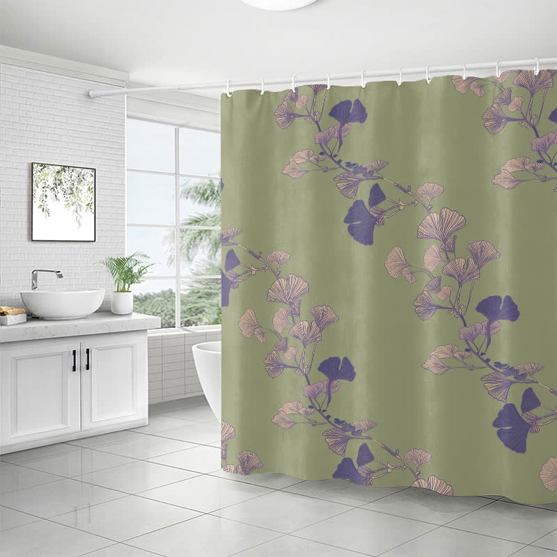 Ginkgo Leaf Print Shower Curtain - image 11