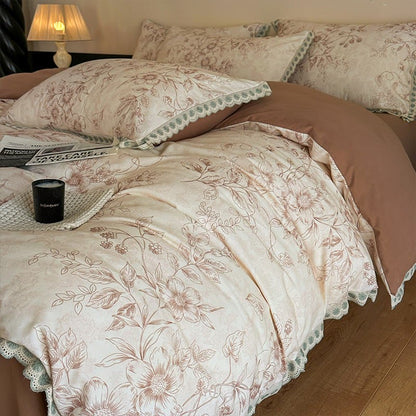 Ownkoti Pure Cotton Vintage Botanical Cotton Bedding - Coffee - King - image 13