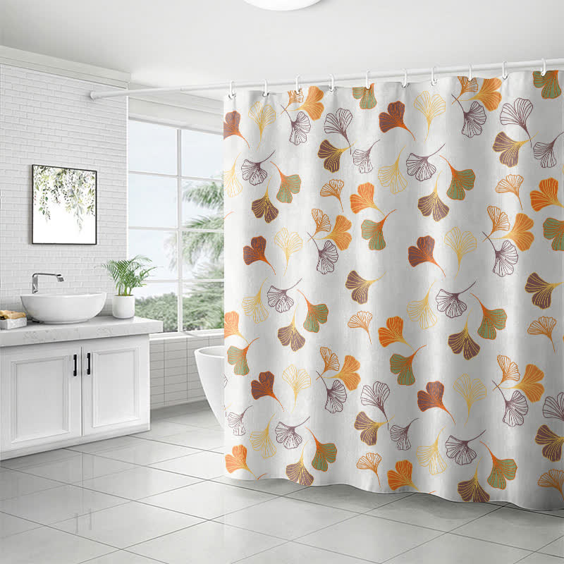 Elegant Ginkgo Leaf Shower Curtain - image 1