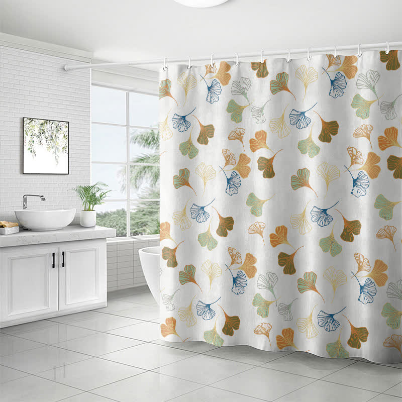 Elegant Ginkgo Leaf Shower Curtain - image 9