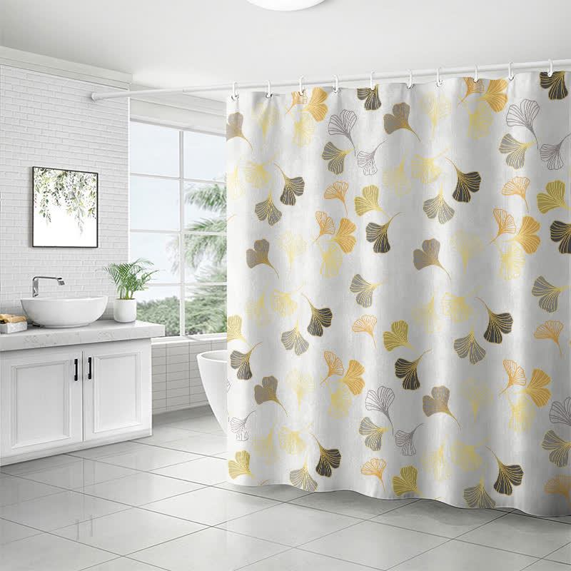 Elegant Ginkgo Leaf Shower Curtain - image 11