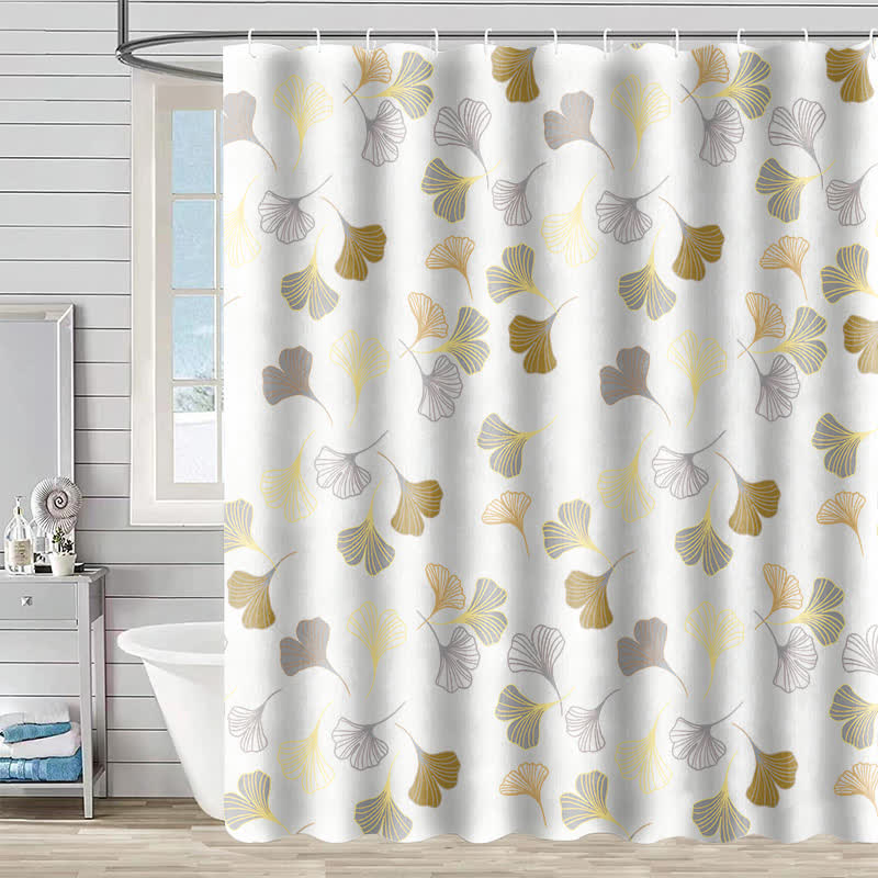 Elegant Ginkgo Leaf Shower Curtain - G - 90"W x 71"L - image 12