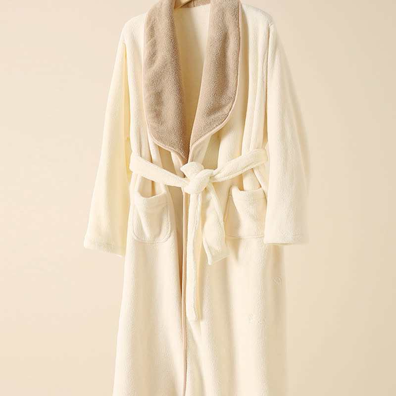 Matching Family Solid Plush Robe - White - Adult L - image 3