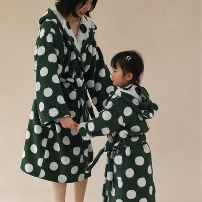 Matching Family Polka Dot Hooded Cotton Robe - image 16