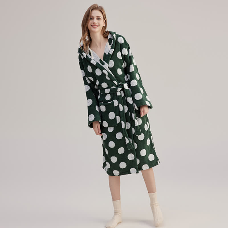Matching Family Polka Dot Hooded Cotton Robe - image 18