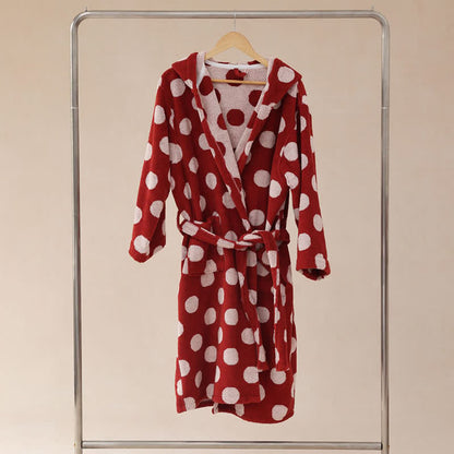 Matching Family Polka Dot Hooded Cotton Robe - image 13