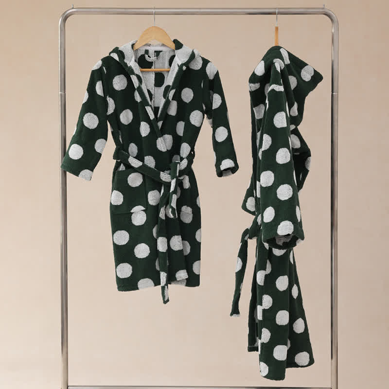 Matching Family Polka Dot Hooded Cotton Robe - image 24