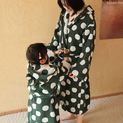 Matching Family Polka Dot Hooded Cotton Robe - image 15