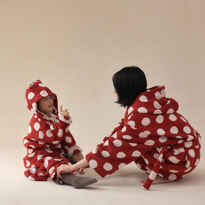 Matching Family Polka Dot Hooded Cotton Robe - image 4