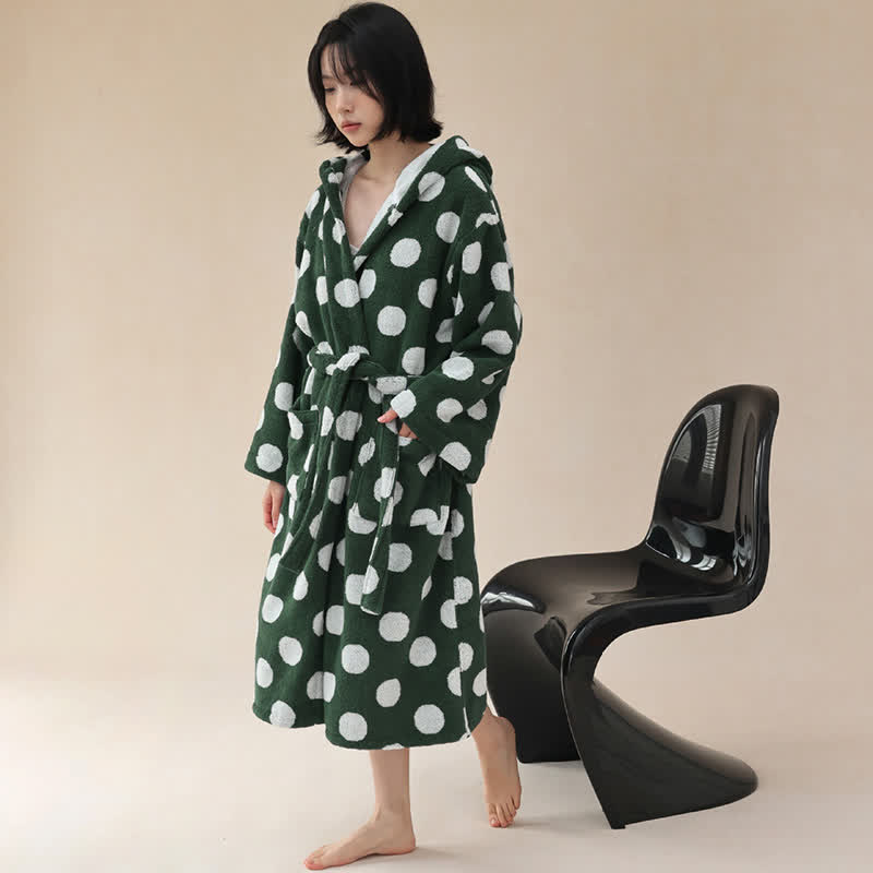 Matching Family Polka Dot Hooded Cotton Robe - image 19