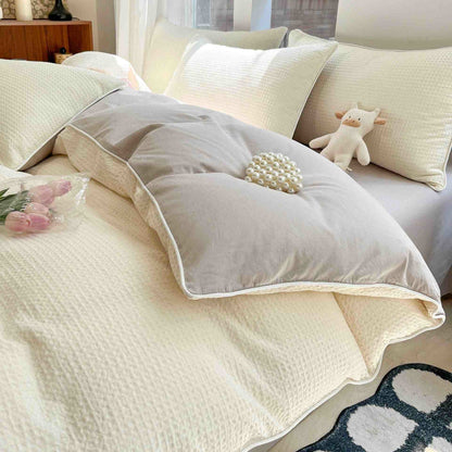 Minimalist Waffle Cotton Bedding Set - image 2