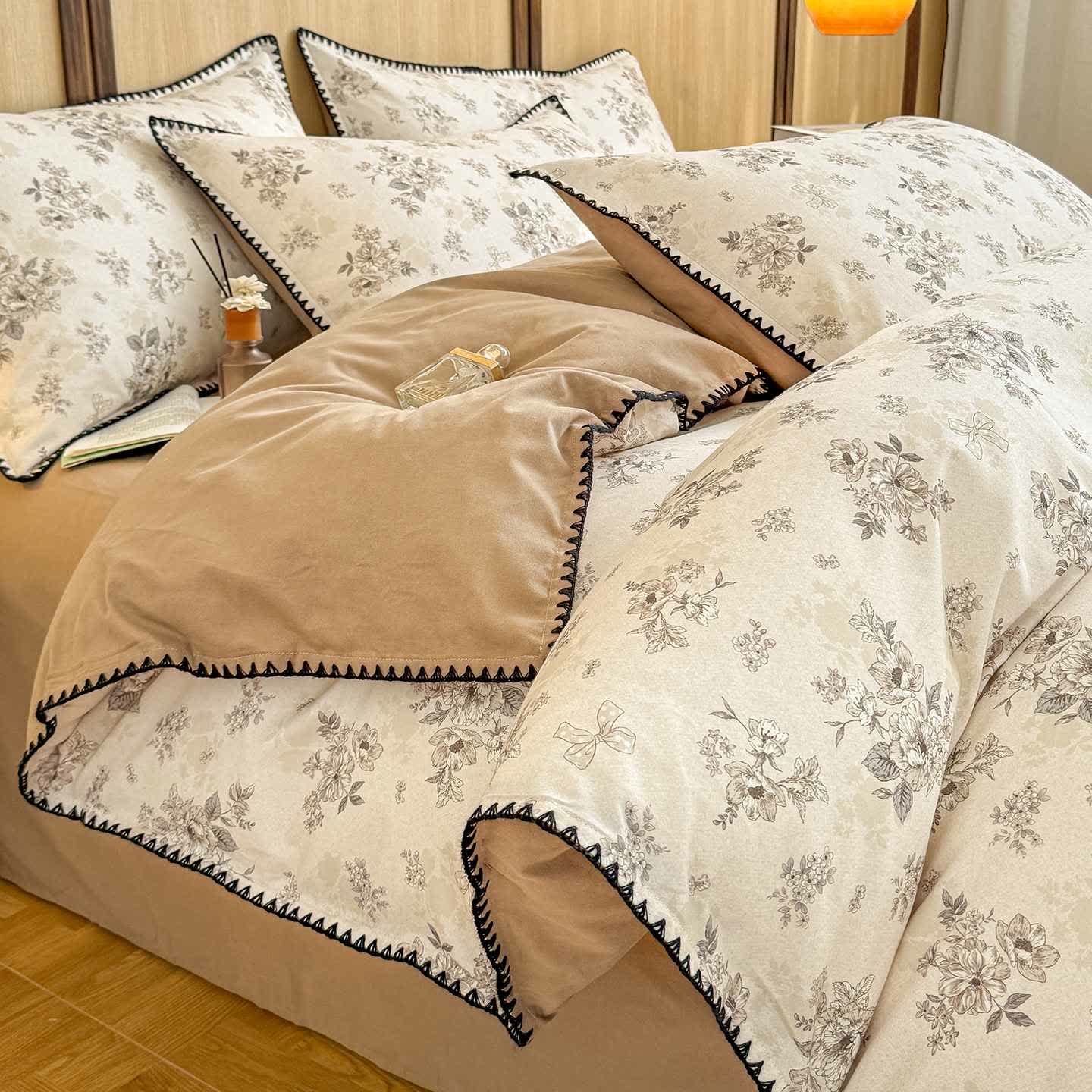 Floral Brushed Cotton Bedding Set - King - image 0