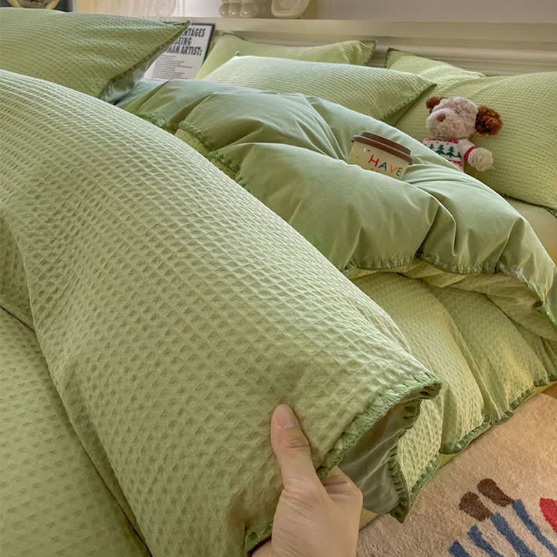 Waffle Textured Pure Cotton Bedding - image 3