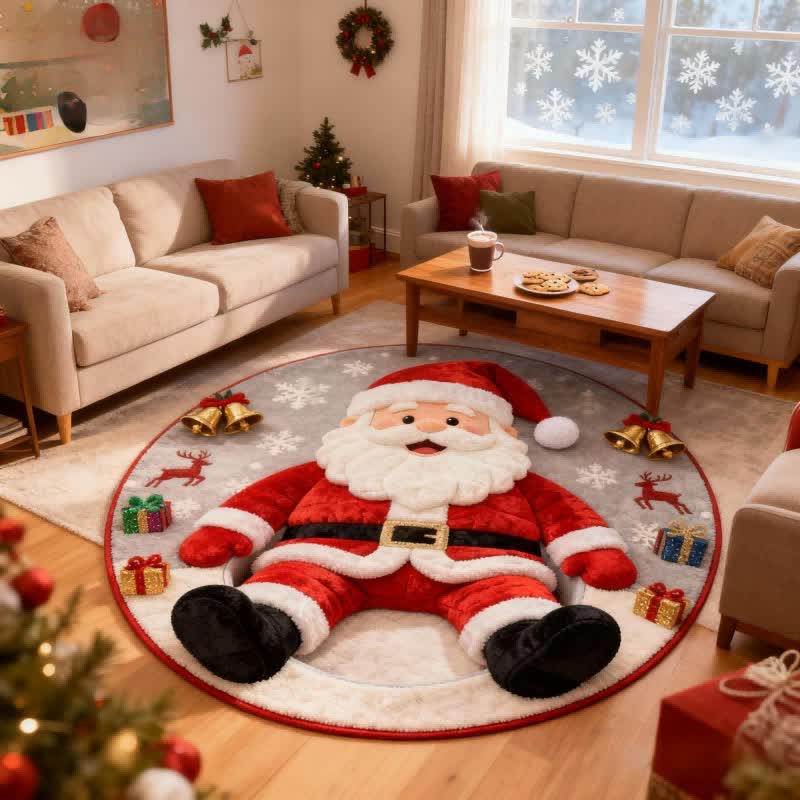 Christmas Santa Claus 3D Effect Rug - image 2