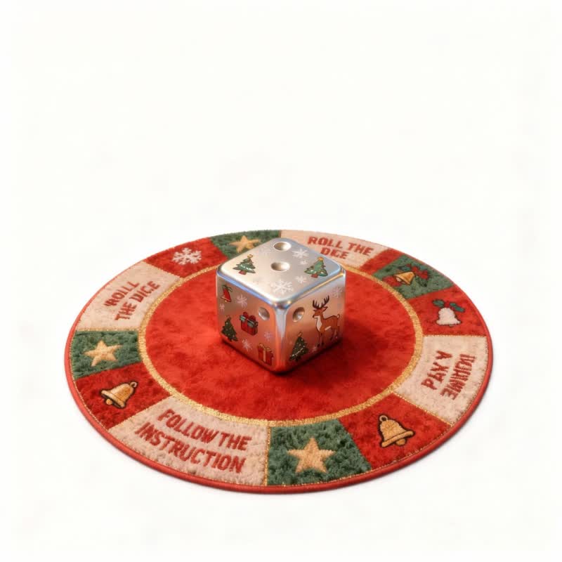 Christmas Inspired Dice 3D Effect Rug - image 3