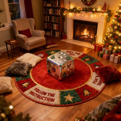 Christmas Inspired Dice 3D Effect Rug - image 2