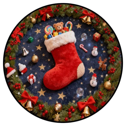 Christmas-themed Stockings 3D Effect Rug - image 6