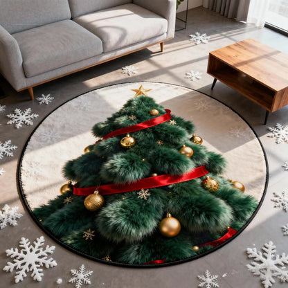 Jingle Bell Christmas Tree 3D Rug - image 1