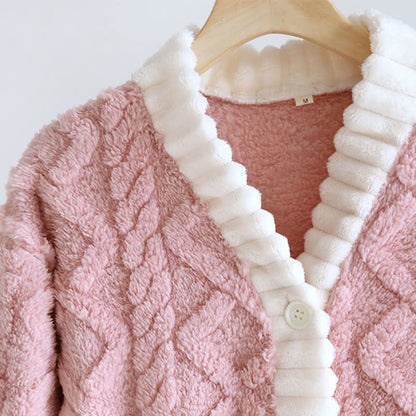 Diamond Textured Plush Button Nightgown - image 7