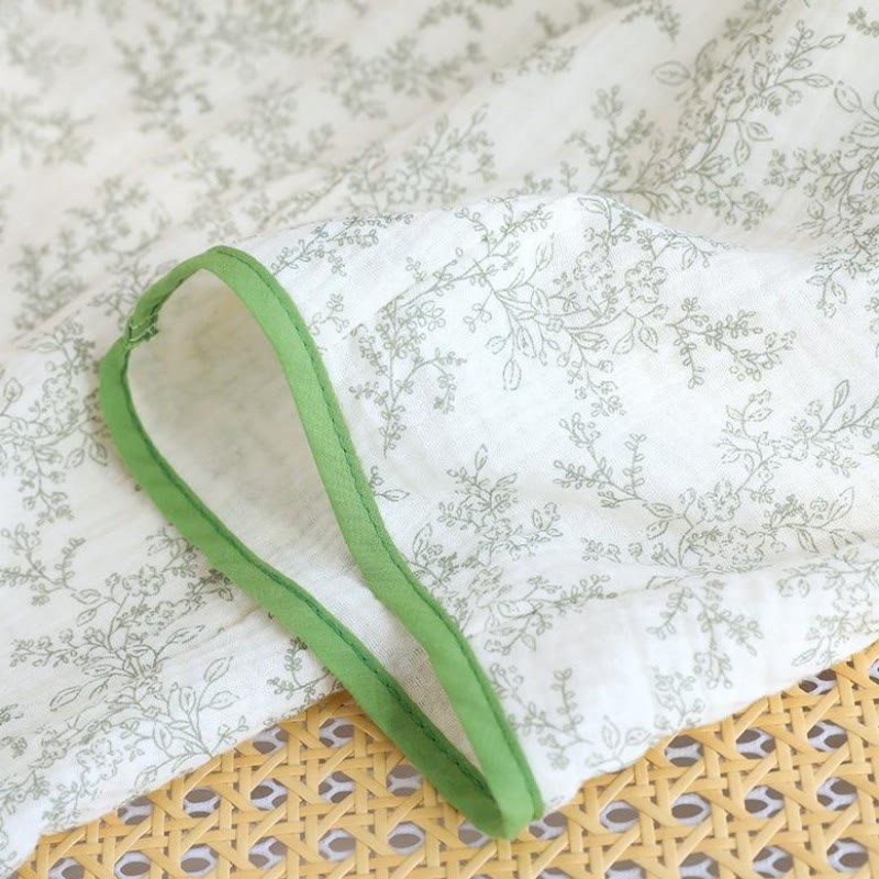 Bow-tie V-neckline Soft Cotton Gauze Pajamas - image 7