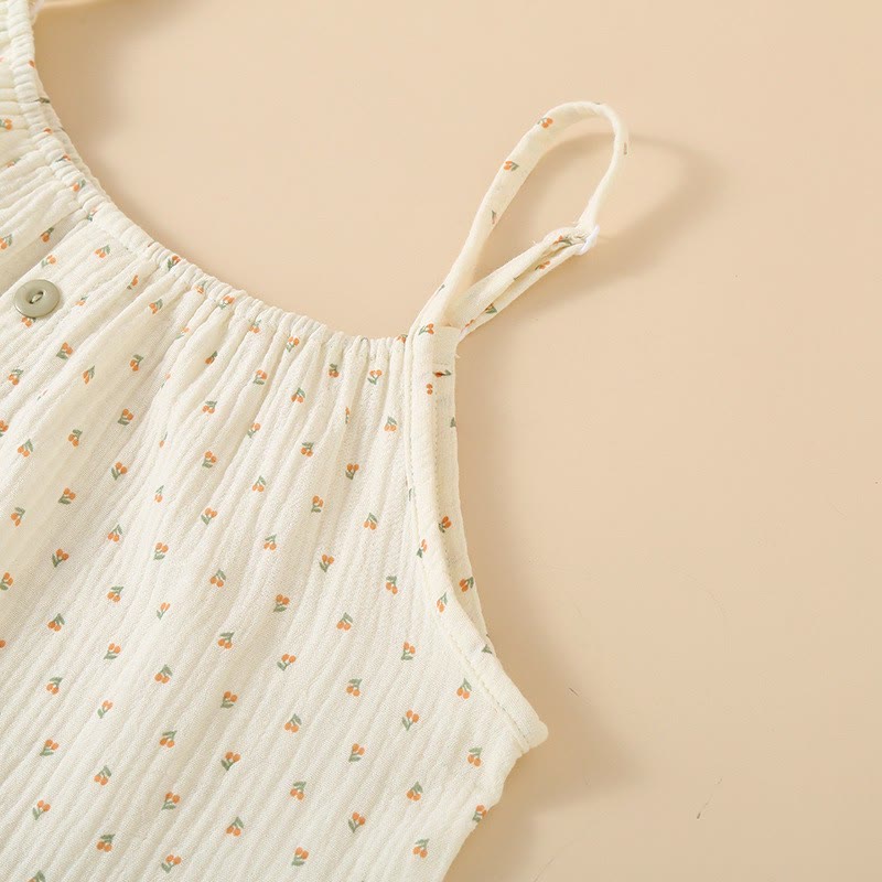 Cherry Print Cotton Padded Camisole Nightdress - image 4