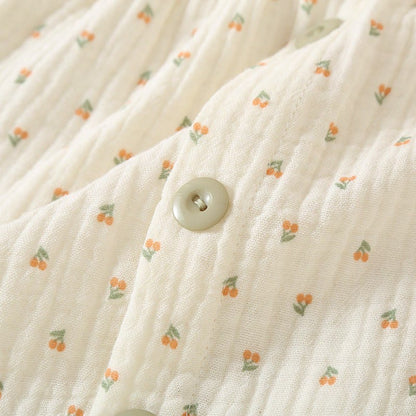 Cherry Print Cotton Padded Camisole Nightdress - image 8