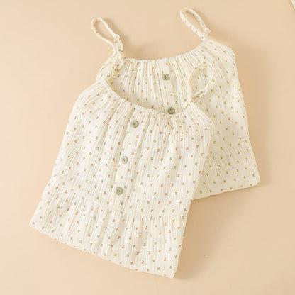 Cherry Print Cotton Gauze Cami Pajamas - image 2