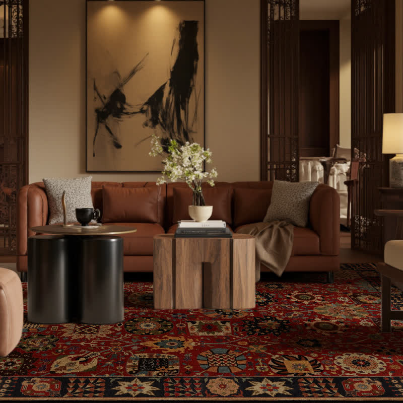 Vintage Persian Rectangle Washable Area Rug - image 2