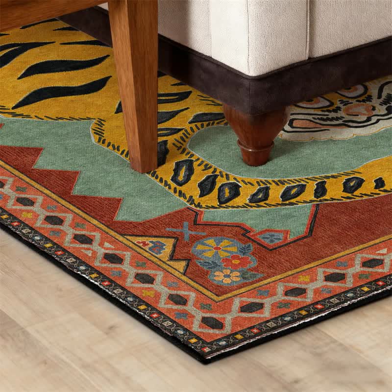 Tibetan Tiger Foladable Rectangle Area Rug - image 3