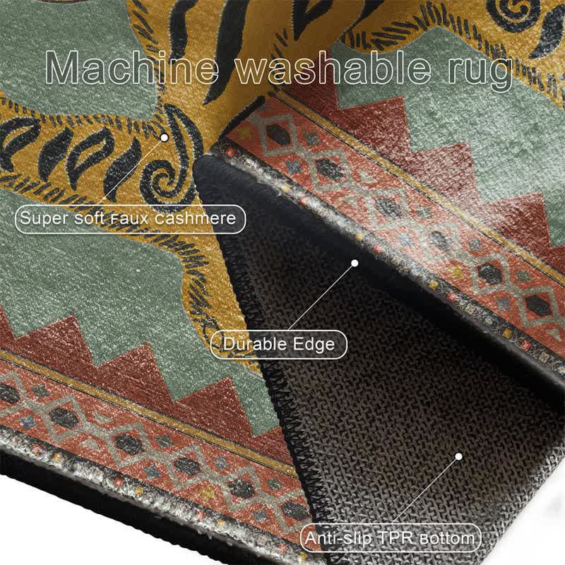 Tibetan Tiger Foladable Rectangle Area Rug - image 6