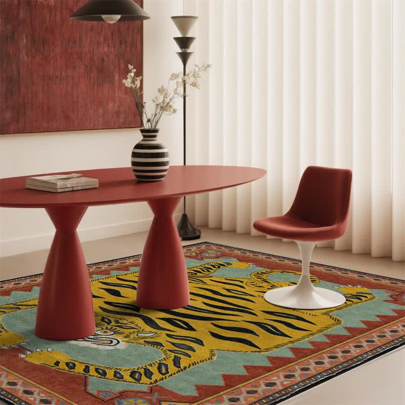 Tibetan Tiger Foladable Rectangle Area Rug - image 2