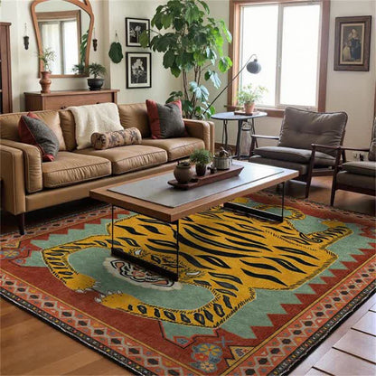 Tibetan Tiger Foladable Rectangle Area Rug - 8' x 10' - image 0