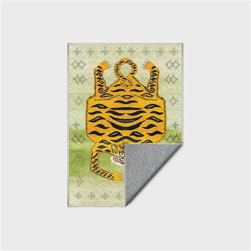 Ethnic Tibetan Tiger Rectangle Area Rug - image 11